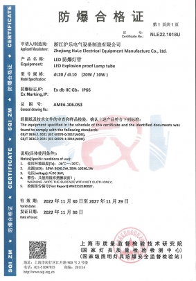dL10，dL20-防爆合格證